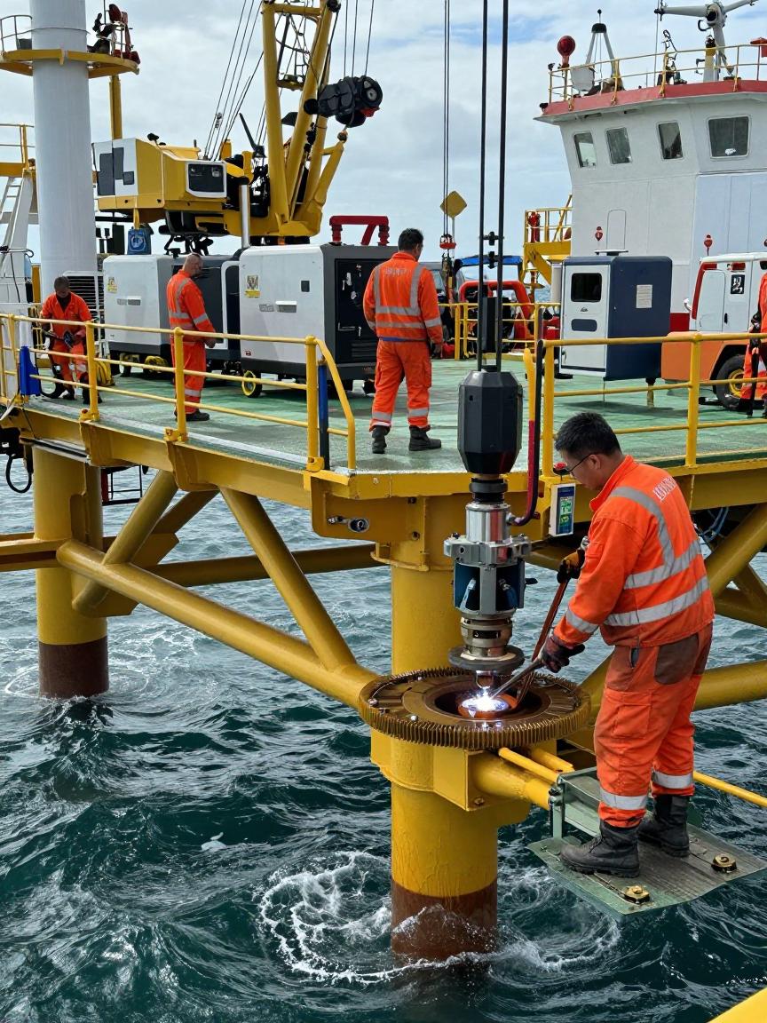 广西一海上风电示范项目开启首台风机基础海上施工作业第二张图