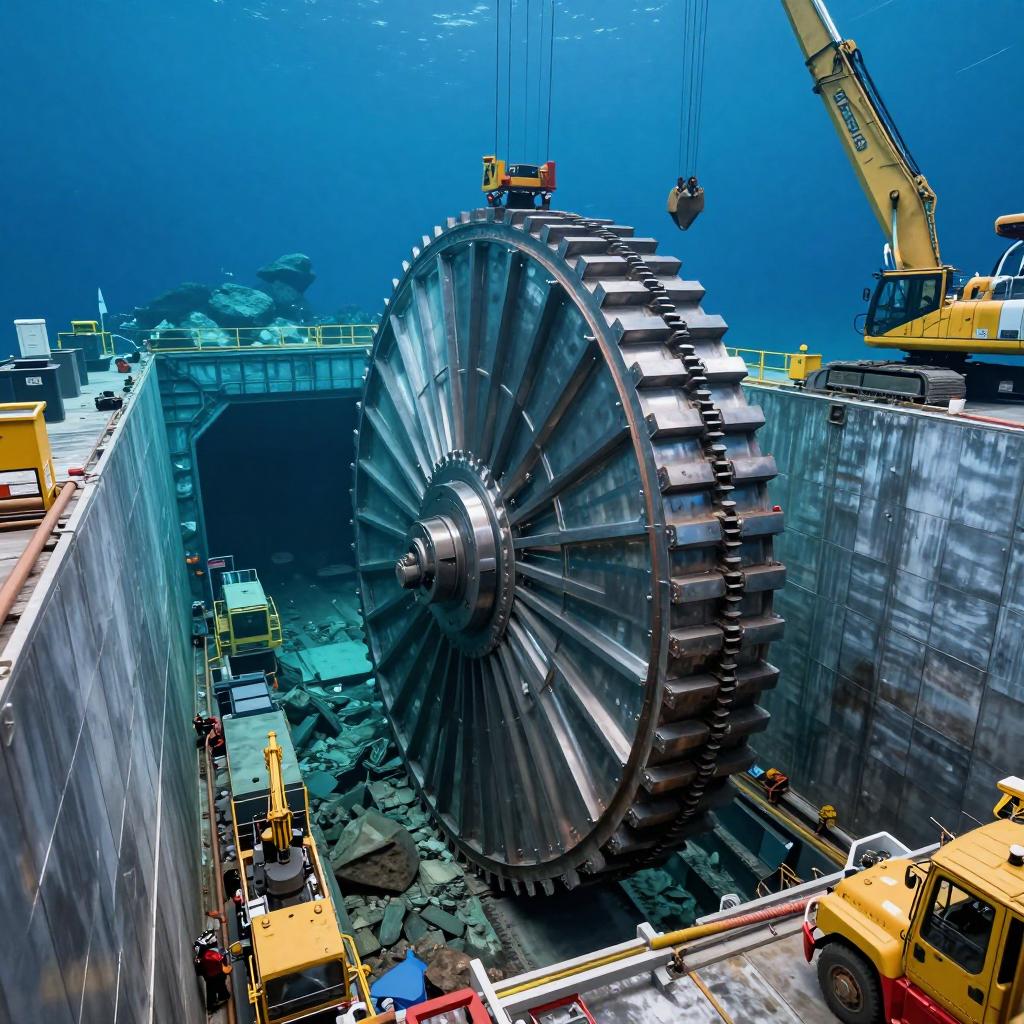 甬舟铁路海底隧道盾构机刀盘下井 技术突破助力复杂地层施工