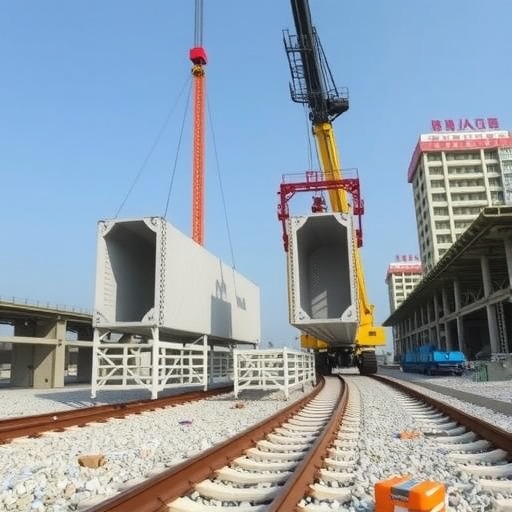 成渝中线高铁重庆段首片箱梁智能预制完成