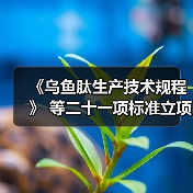 《乌鱼肽生产技术规程》 等二十一项标准立项获批（图4）