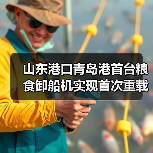 山东港口青岛港首台粮食卸船机实现首次重载试车（图3）