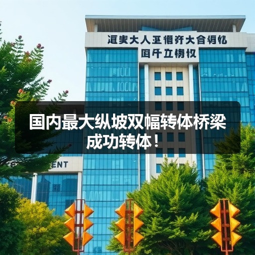国内最大纵坡双幅转体桥梁成功转体!_玄熵吉诚机械设备网 国内最大纵坡双幅转体桥梁成功转体!_玄熵吉诚机械设备网
