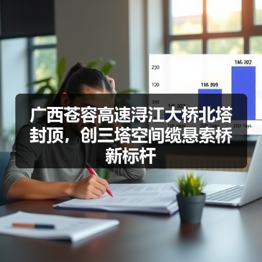 广西苍容高速浔江大桥北塔封顶,创三塔空间缆悬索桥新标杆 广西苍容高速浔江大桥北塔封顶,创三塔空间缆悬索桥新标杆