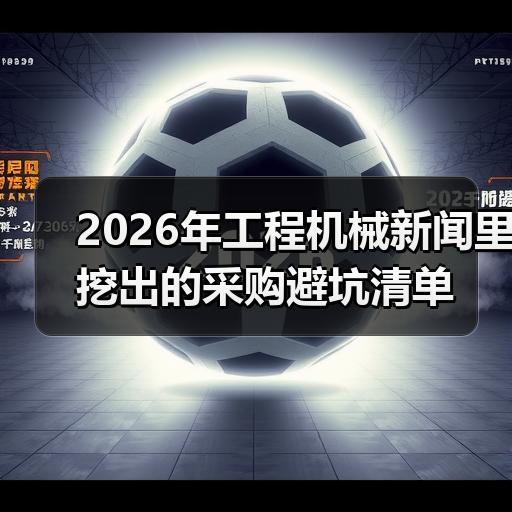 2026年工程机械新闻里挖出的采购避坑清